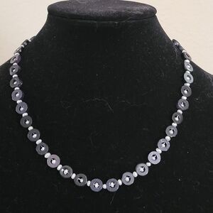Timeless Blue Sandstone and Fresh Water Pearl Necklace